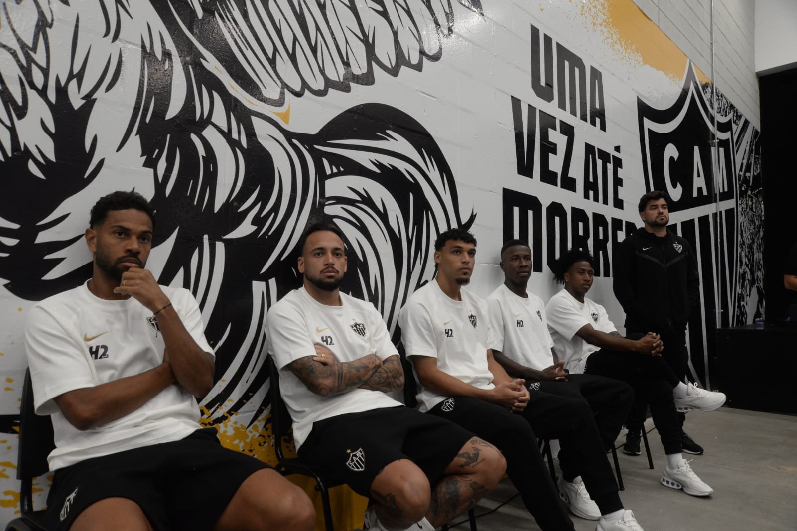 Reforços apresentados pelo Atlético para 2026 na Arena MRV (19/1) (foto: Túlio Santos/EM/D.A. Press)