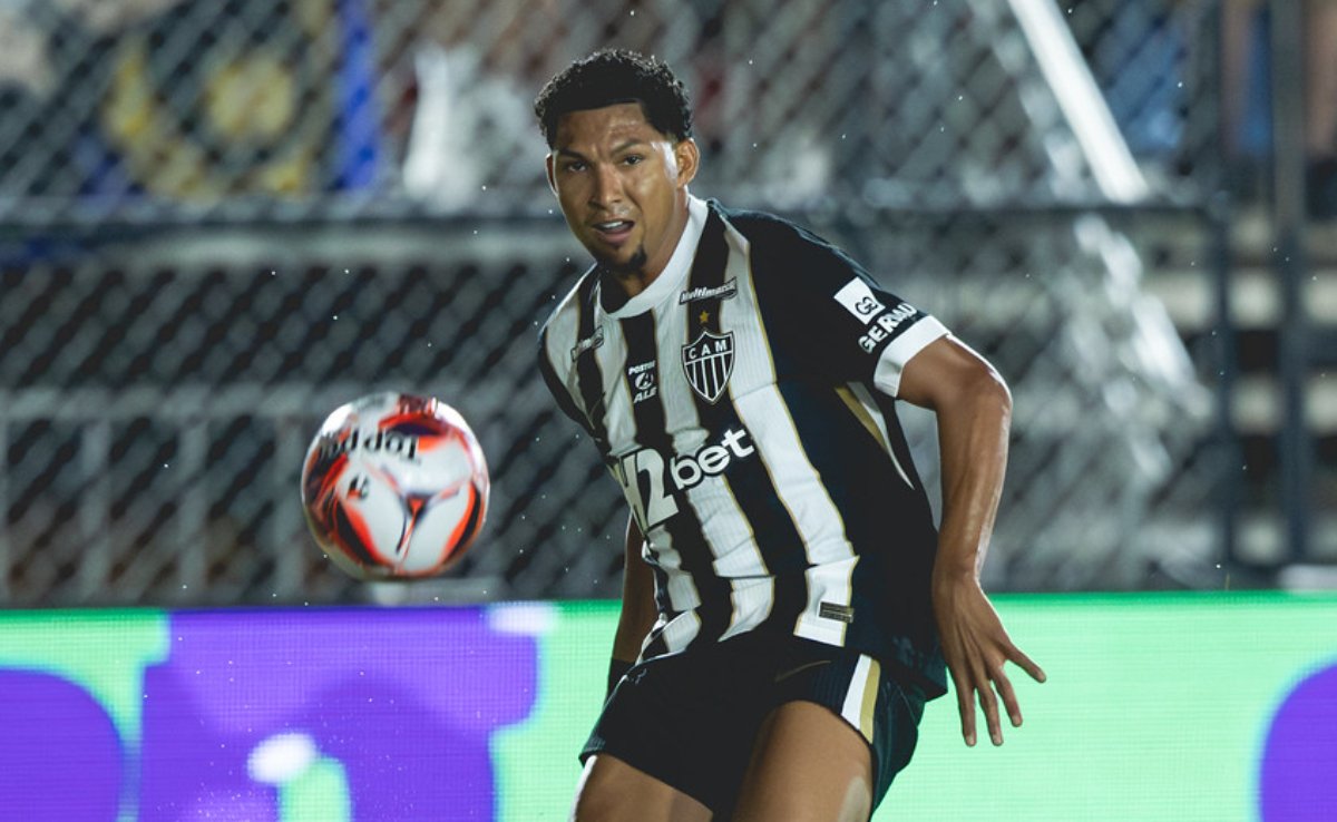 Rony, atacante do Atlético, durante jogo contra o North (foto: Pedro Souza/Atlético)