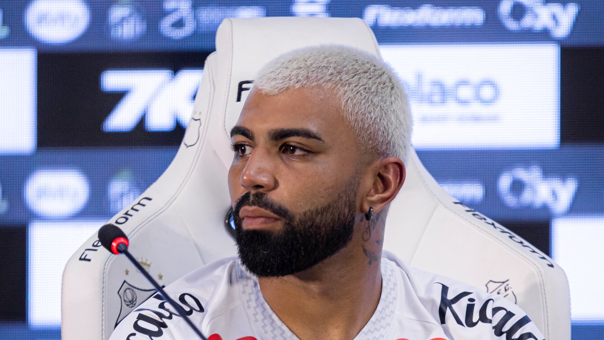 Gabigol, centroavante do Santos (foto: Raul Baretta/Santos)