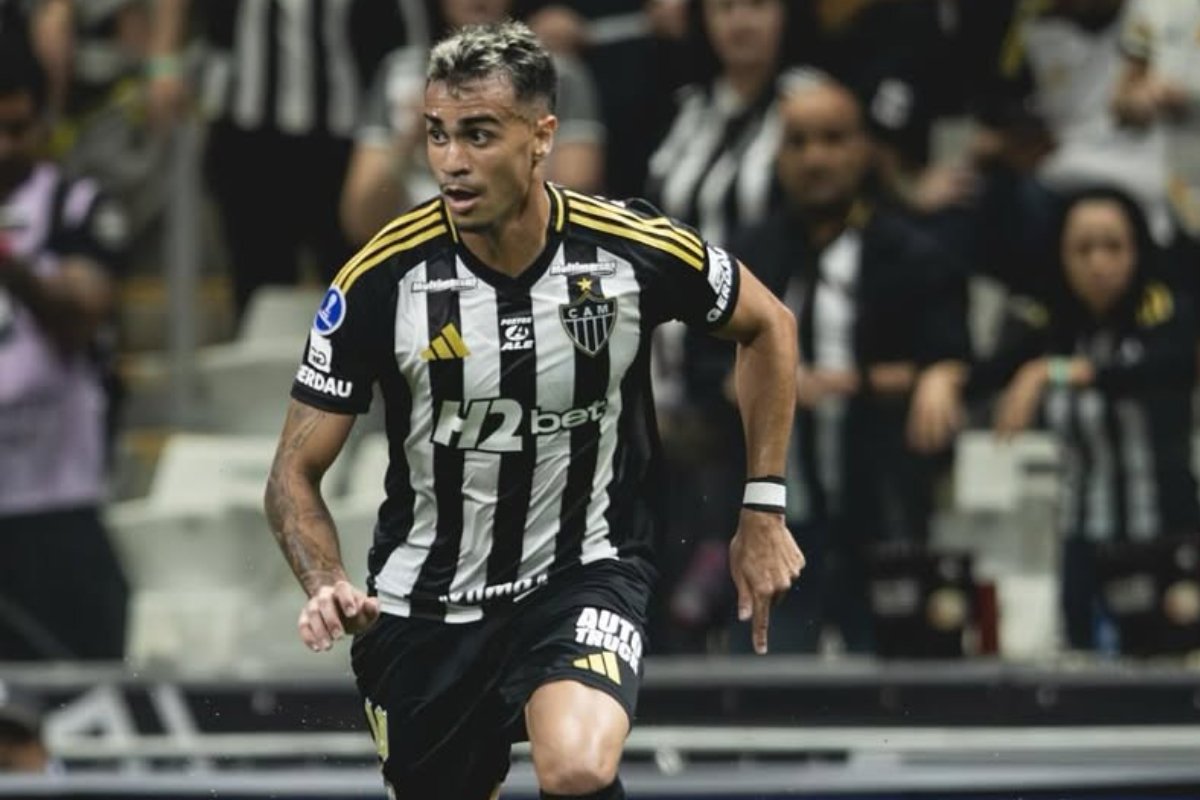 Reinier, em sua estreia pelo Atlético, na vitória obre o Godoy Cruz - (foto: Divulgação/Atlético)