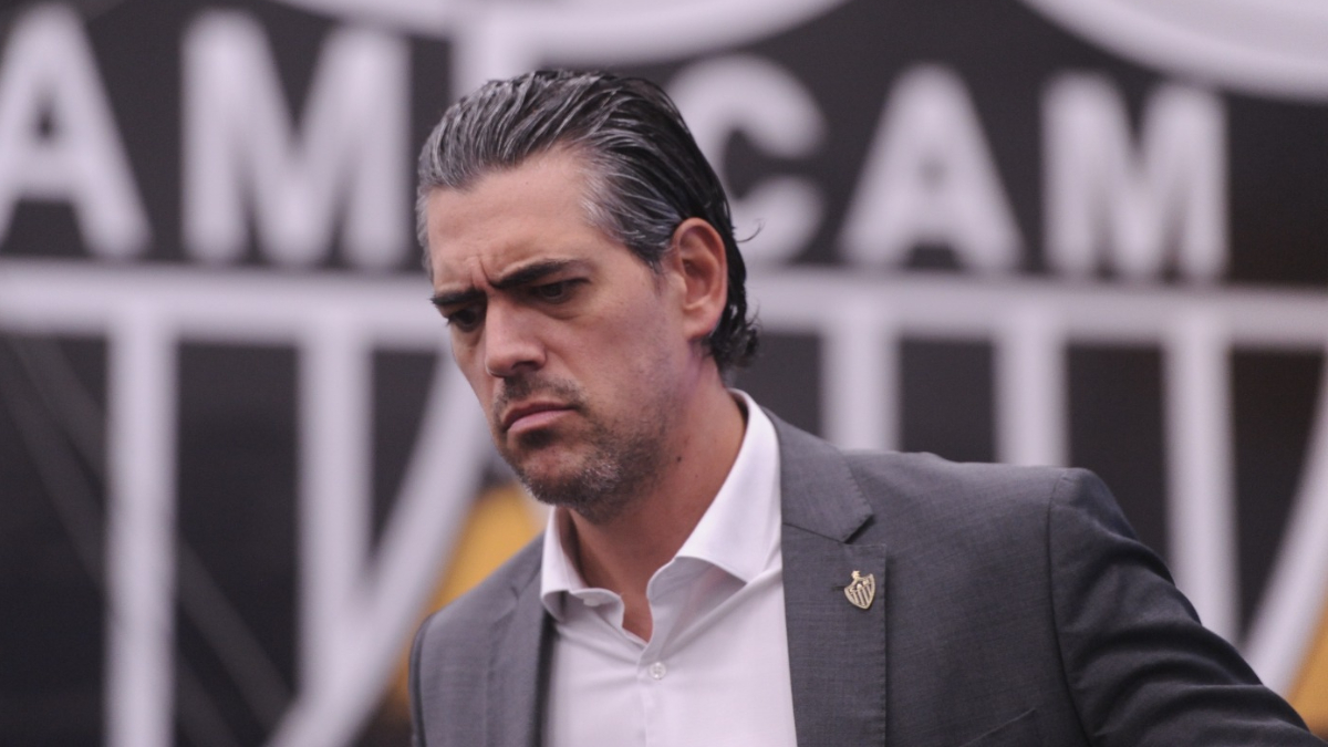 Paulo Bracks, CSO do Atlético, durante entrevista coletiva na Arena MRV - (foto: Alexandre Guzanshe/EM/DA.Press)