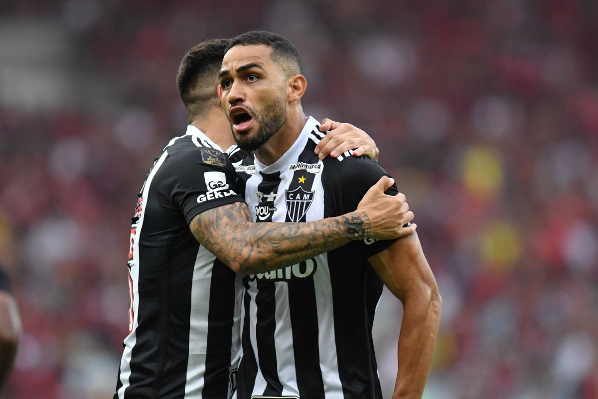 Alan Kardec comemora gol contra o Flamengo, na final da Copa do Brasil 2024 - (foto: Alexandre Guzanshe/EM/D.A Press)