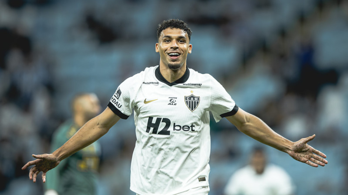 Victor Hugo comemora golaço pelo Atlético diante do Grêmio - (foto: Pedro Souza/Atlético)