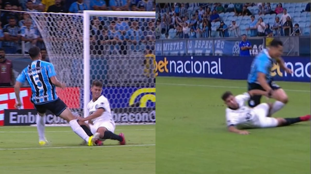 Nardoni recebeu cartão amarelo; Natanael foi expulso - (foto: Reprodução)