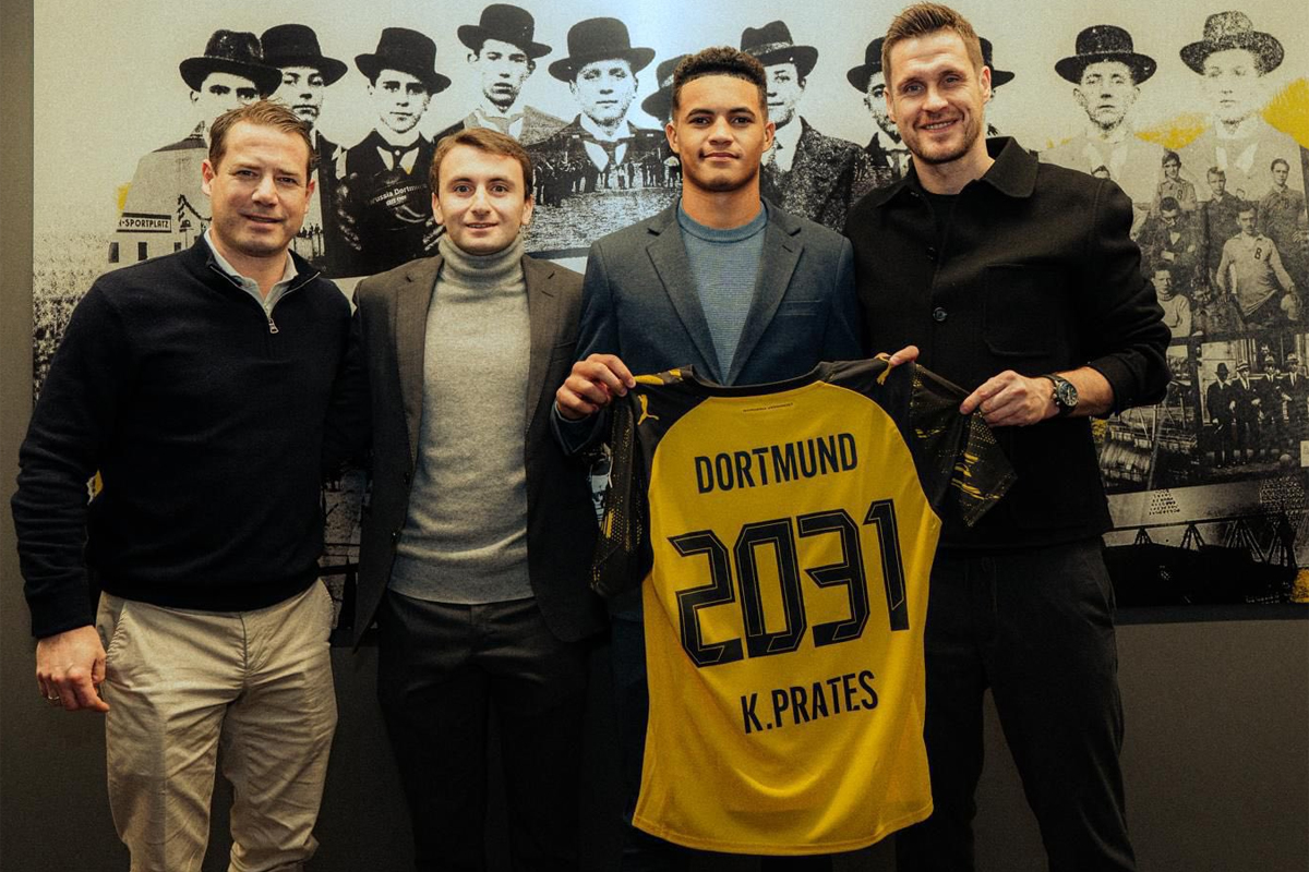 Kauã Prates foi oficializado como jogador do Borussia Dortmund (foto: Borussia Dortmund)