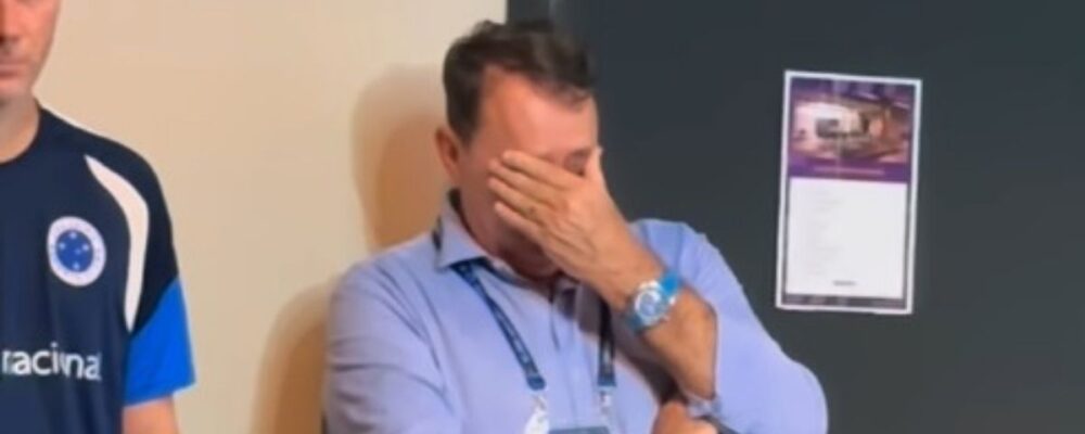 A reação de Pedrinho após empate do Cruzeiro contra Corinthians