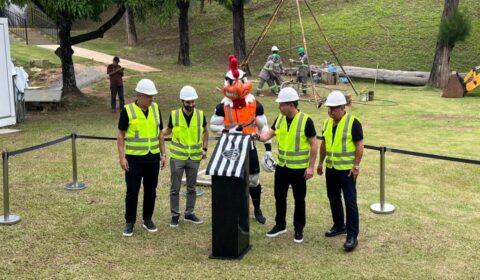 Atlético lança pedra fundamental para obras de modernização para a base