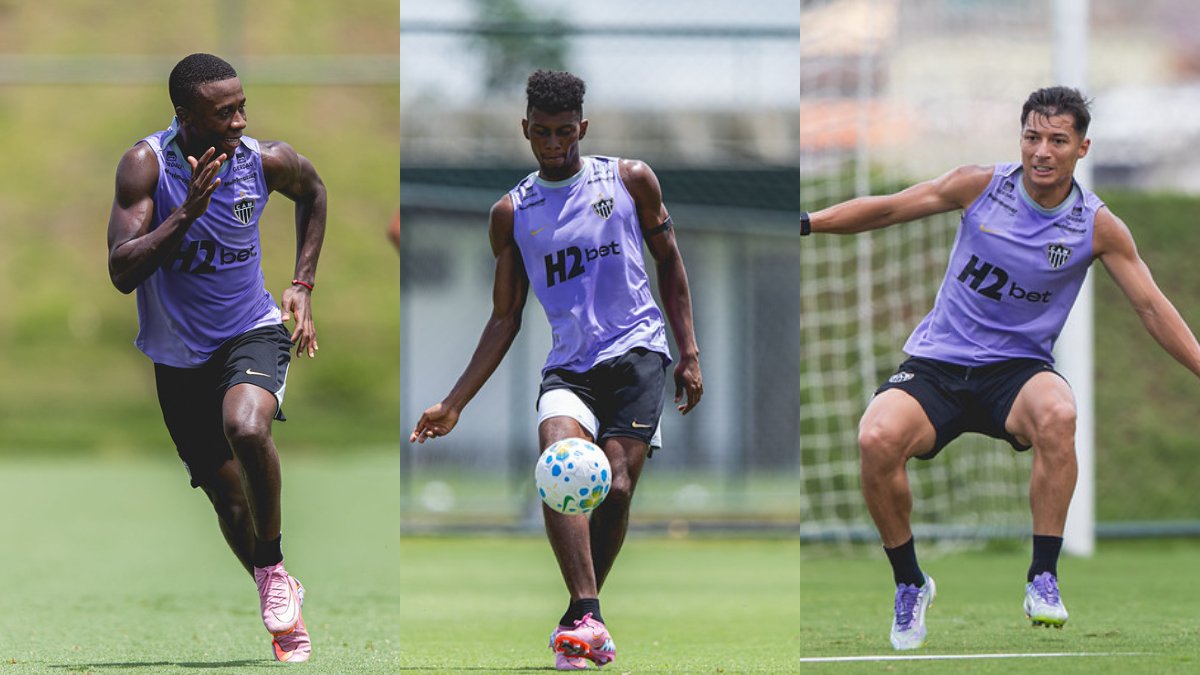 Jogadores estrangeiros do Atlético (foto: Pedro Souza / Atlético)