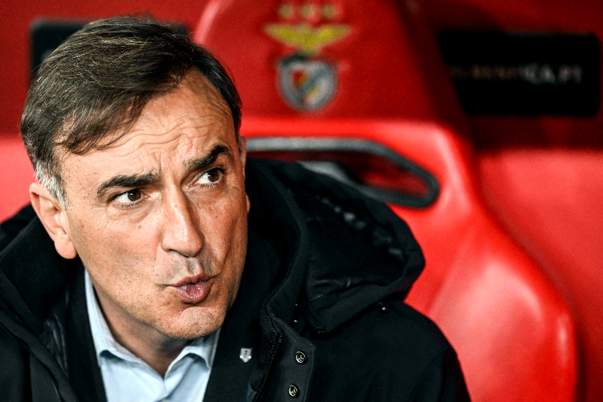 Carlos Carvalhal durante os tempos de Braga, antes de duelo contra o Benfica (foto: Patrícia de Melo Moreira/AFP)