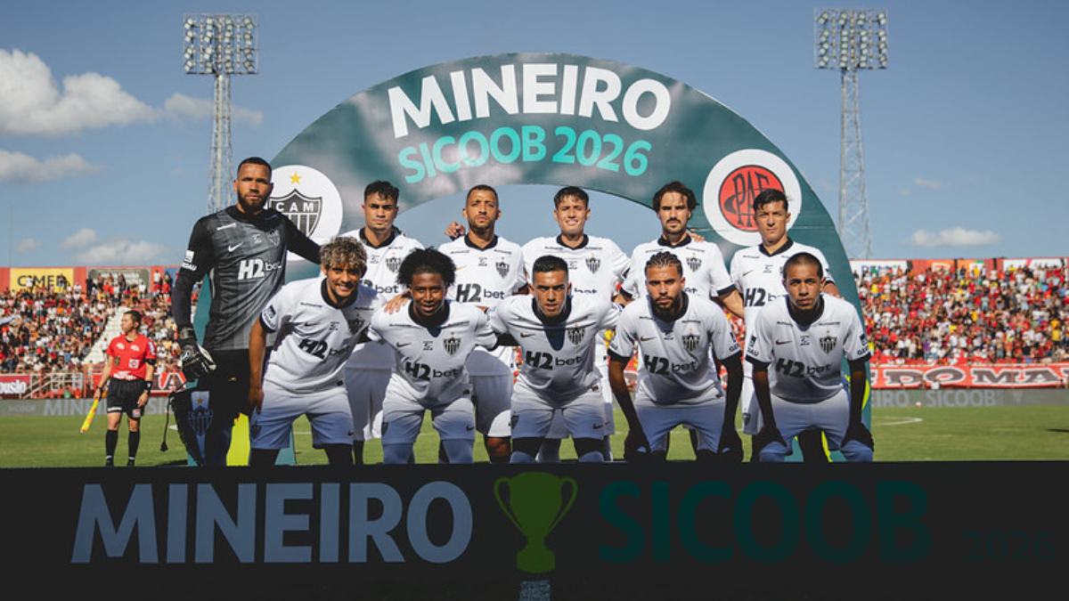 Time do Atlético no Campeonato Mineiro (foto: Pedro Souza / Atlético)