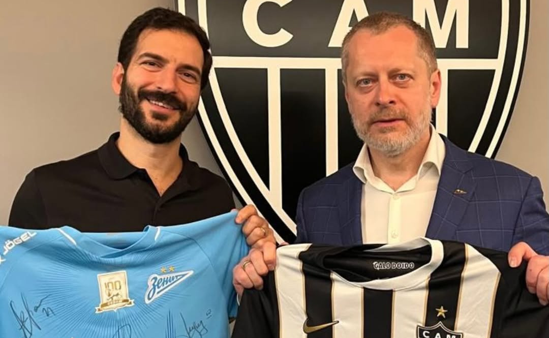 Atlético recebeu Maxim Pogorelov, diretor executivo do Zenit (foto: Reprodução/Instagram/Atlético)
