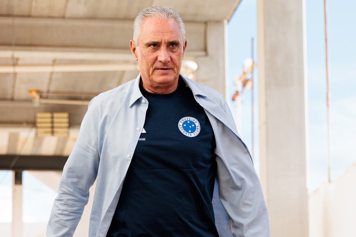 Tite, técnico do Cruzeiro, antes do jogo contra o Mirassol (foto: Raphael Marques / Cruzeiro)