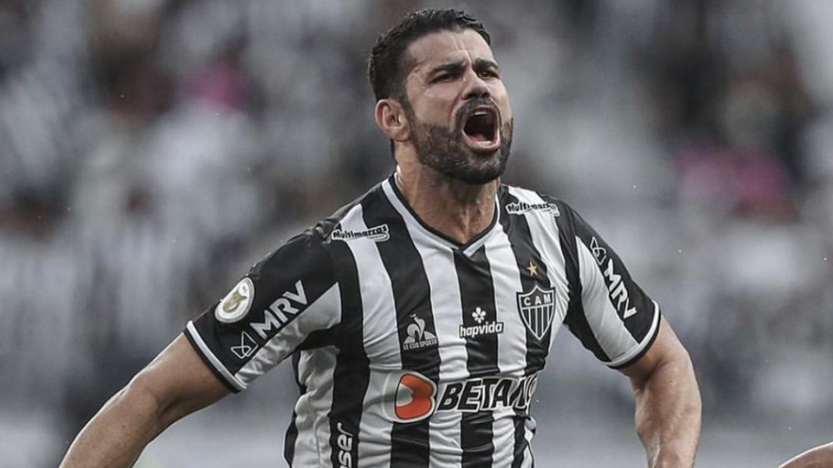 Diego Costa durante partida do Atlético (foto: Divulgação/Diego Costa)