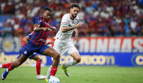 Fluminense sai na frente, mas Bahia busca empate em duelo pelo Brasileiro