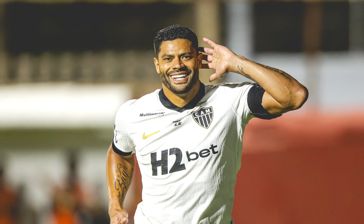 Hulk comemora gol do Atlético contra o Itabirito - (foto: Pedro Souza/Atlético)