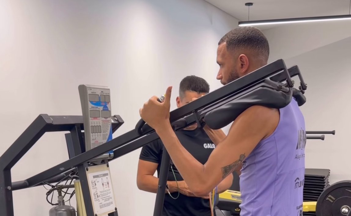 Goleiro Everson durante exercício na Cidade do Galo, centro de treinamento do Atlético (foto: Reprodução/Instagram/Everson)