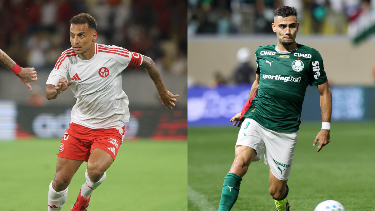 Alan Patrick, do Internacional e Andreas Pereira, do Palmeiras (foto: Ricardo Duarte/Internacional; Cesar Greco/Palmeiras)