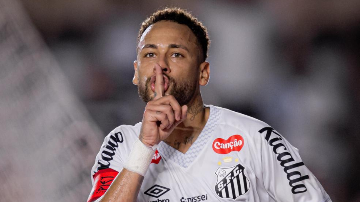 A comemoração de Neymar após marcar em Santos x Vasco (foto: Divulgação/Santos)