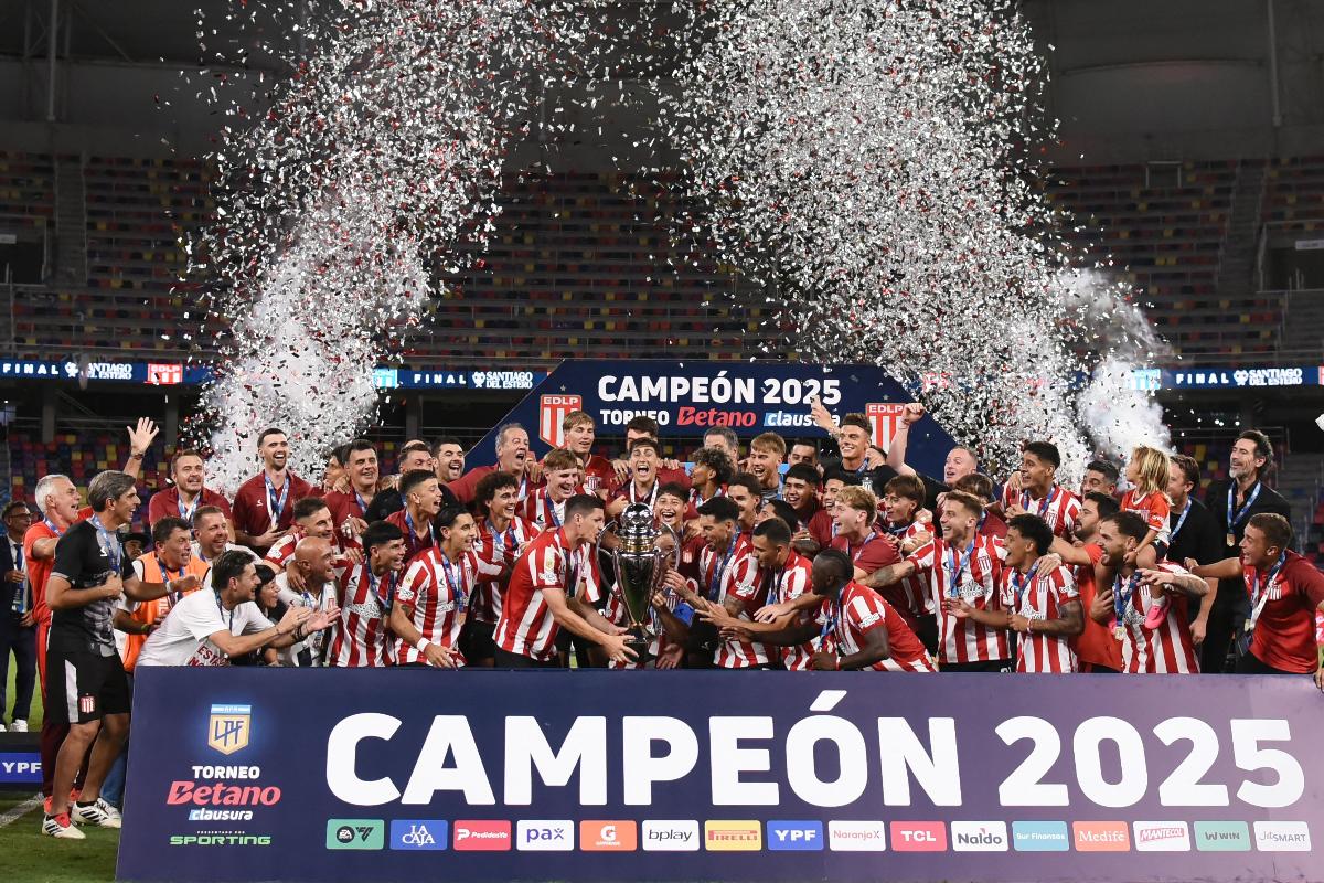 Estudiantes foi campeão do Torneio Clausura do Campeonato Argentino em 2025 (foto: Luis Santillan / AFP)