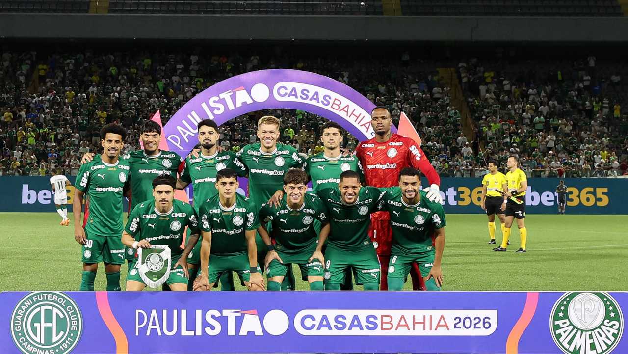 Jogadores do Palmeiras (foto: Cesar Greco/Palmeiras)