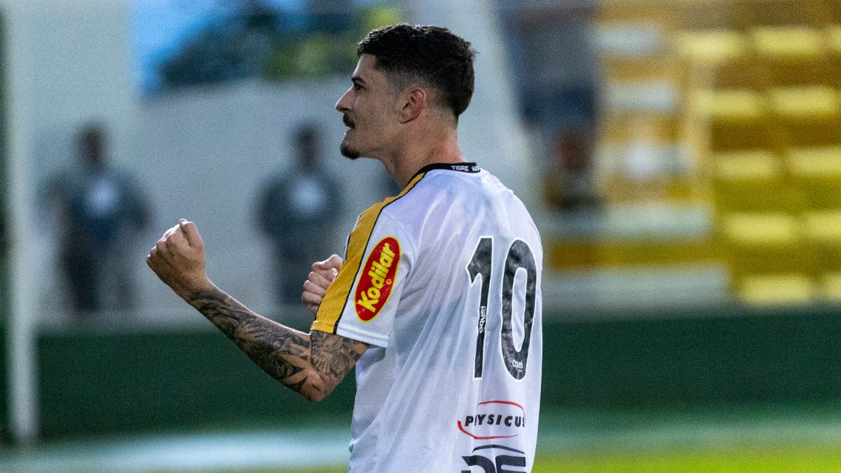 Rômulo, emprestado pelo Palmeiras ao Novorizontino (foto: Divulgação/Novorizontino)