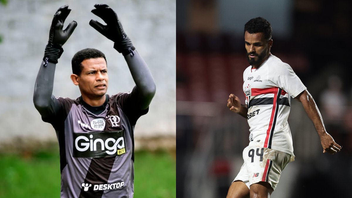 Diogo Silva, da Ponte Preta, e Danielzinho, do São Paulo 