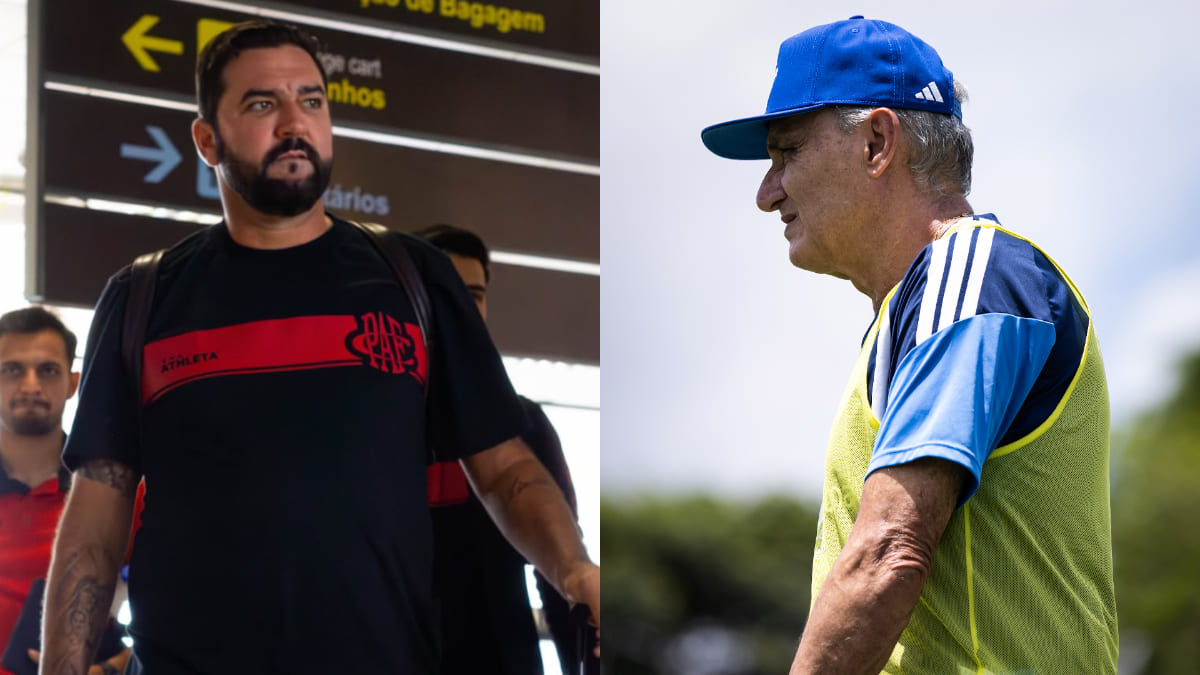 Danilo, técnico do Pouso Alegre; Tite, comandante do Cruzeiro (foto: Romário/Pouso Alegre; Gustavo Aleixo/Cruzeiro)