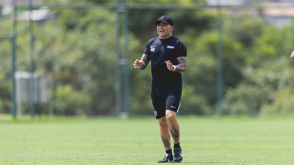 Sampaoli, técnico do Atlético (foto: Pedro Souza / Atlético)