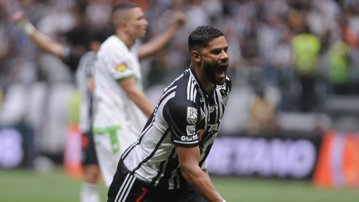 Hulk faz gol para o Atlético diante do América em 9 de março de 2024 (foto: Alexandre Guzanshe/EM/D.A. Press)