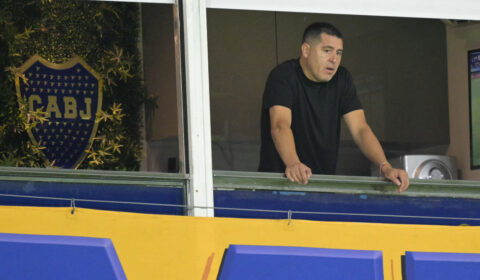 A reação de Riquelme ao sorteio que colocou o Cruzeiro no grupo do Boca