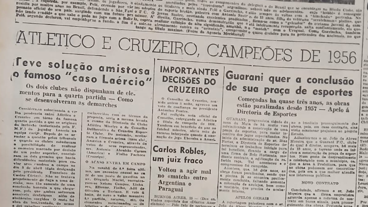 Página do Estado de Minas em 24/3/1959 (foto: Arquivo Estado de Minas)