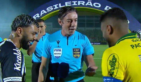 Árbitro cita briga em Atlético x Cruzeiro, e Gabigol diz a Reinaldo: ‘Bato em você’