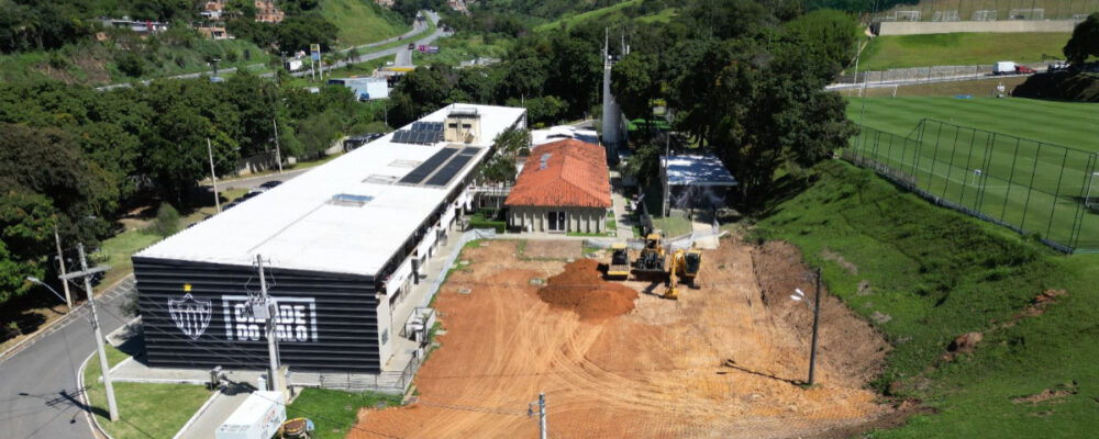 Atlético anuncia nova etapa em obra do prédio da base no CT; veja fotos