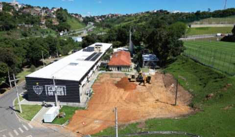 Atlético anuncia nova etapa em obra do prédio da base no CT; veja fotos