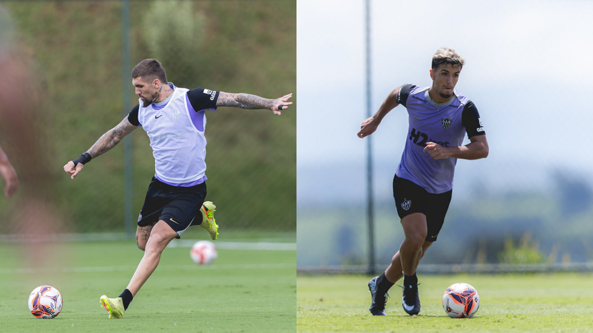 Lyanco e Iseppe foram liberados pelo DM do Atlético (foto: Pedro Souza / Atlético)