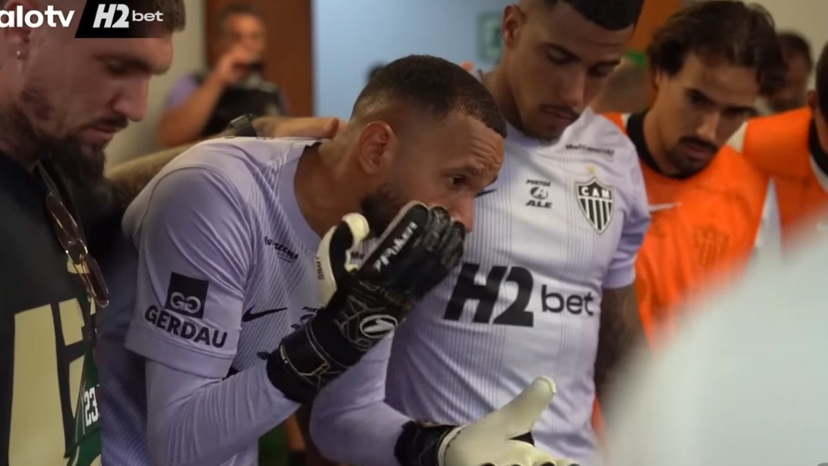 Everson fez discurso no vestiário do Atlético (foto: Reprodução)