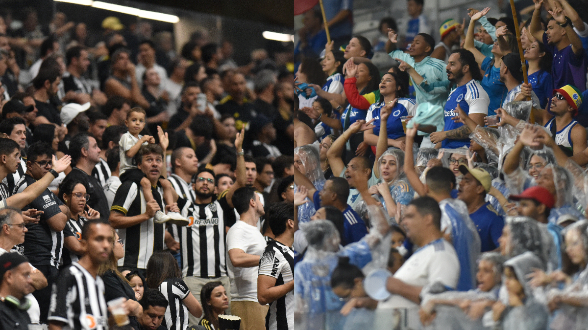 Torcidas de Atlético e Cruzeiro em jogos do Mineiro de 2026 (foto: Ramon Lisboa/EM/D.A.)