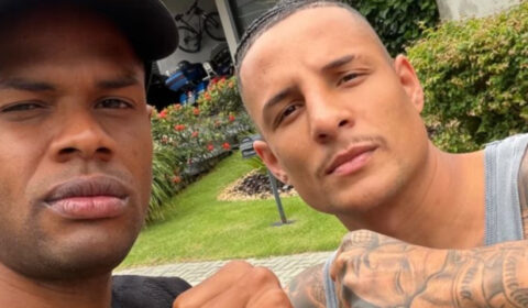 Ex-jogadores do Atlético, Júnior Santos e Arana se reencontram: ‘Meu faixa’