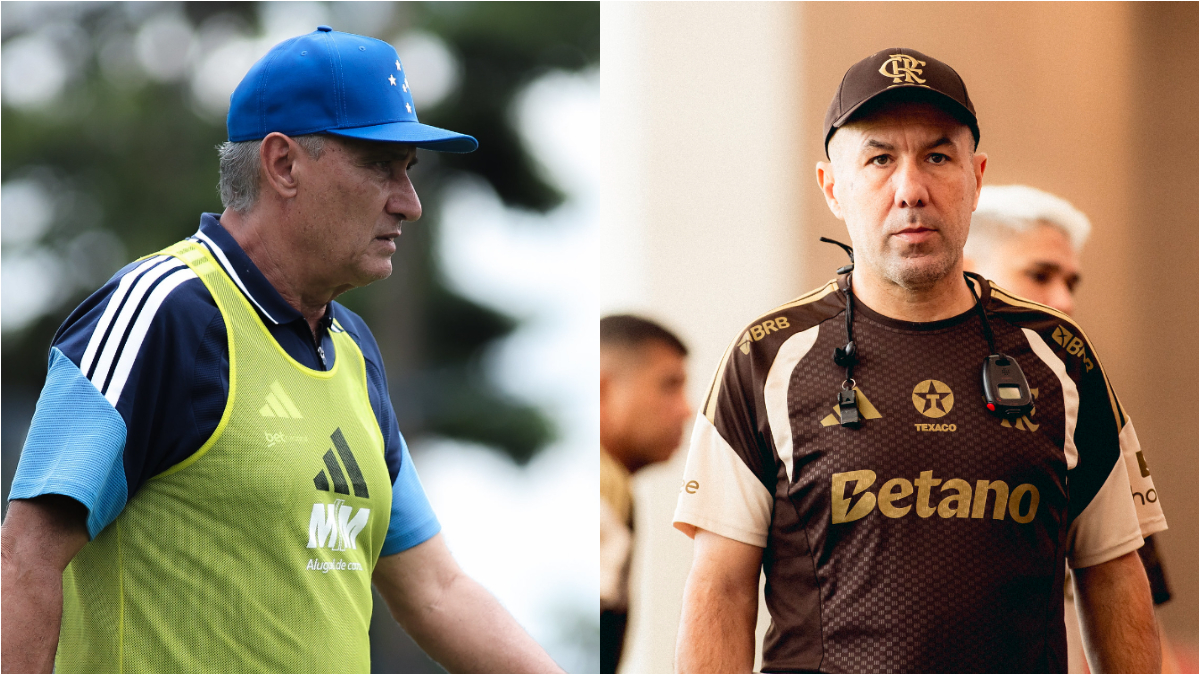 Tite, técnico do Cruzeiro, e Leonardo Jardim, comandante do Flamengo (foto: Gustavo Martins/ Cruzeiro e Adriano Fontes/Flamengo)