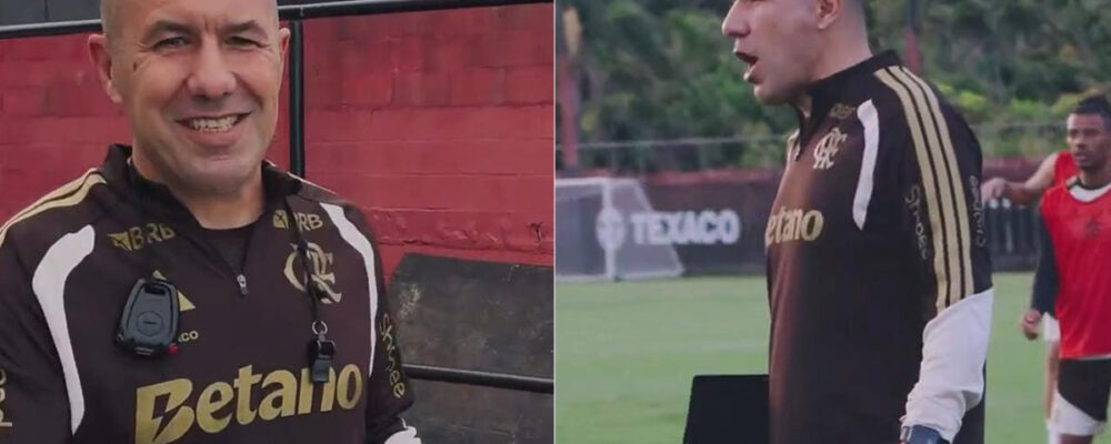 O 1º treino de Leonardo Jardim no Flamengo; assista ao vídeo