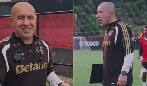 O 1º treino de Leonardo Jardim no Flamengo; assista ao vídeo