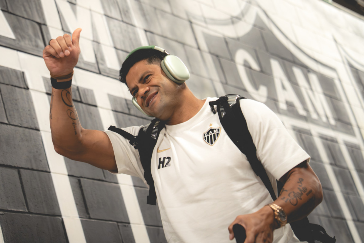 Hulk foi à Arena MRV, mas não participou da derrota do Atlético para o Flamengo - (foto: Pedro Souza / Atlético)