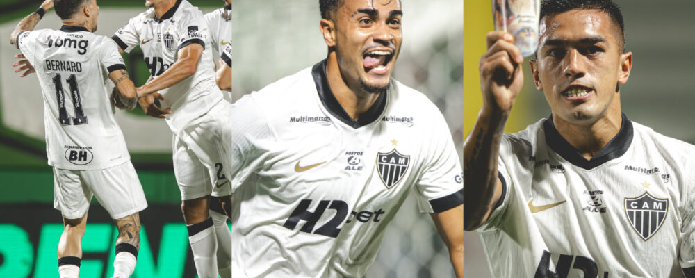 Bernard, Reinier e Cuello: Atlético faz 3 gols em 11 minutos contra a Chapecoense