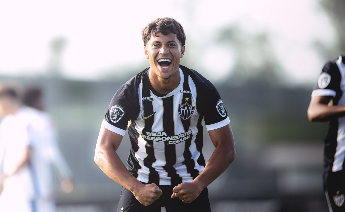 Filho de Hulk faz dois gols, e Atlético goleia por 10 a 0 no Mineiro Sub-20
