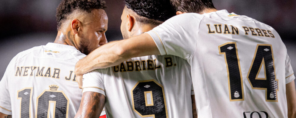 Gabigol dá assistência, e Neymar marca para o Santos pela Sul-Americana
