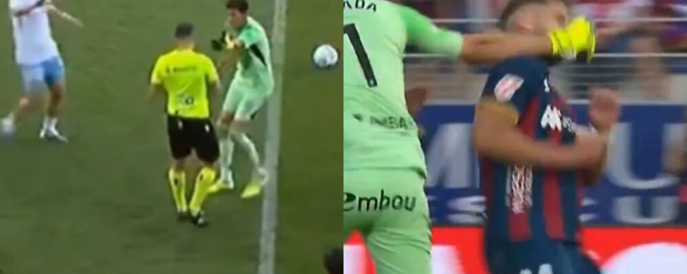 Goleiro que machucou em Boca x Cruzeiro dá soco no rosto de rival em clássico europeu