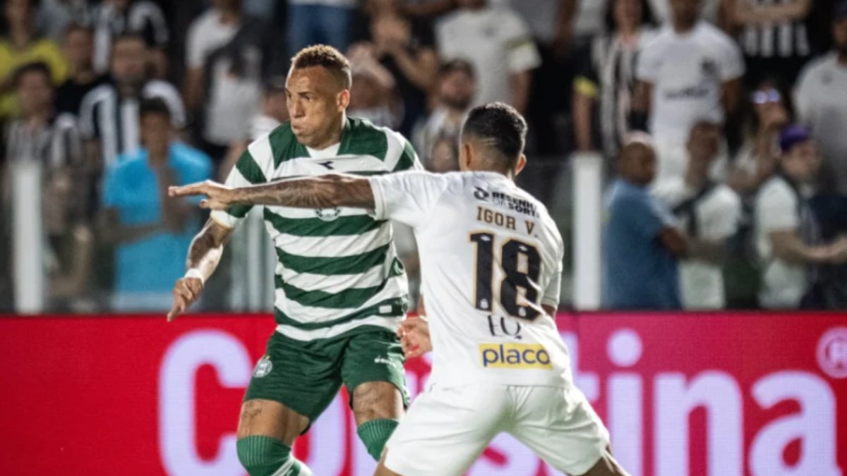 Neymar acerta trave, e Santos sai vaiado após empate com Coritiba na Copa do Brasil