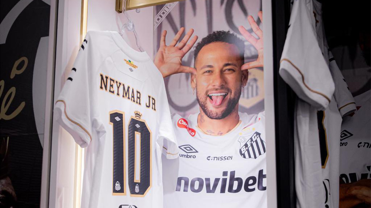 Neymar dá assistência para gol de Thaciano em Santos x Remo
