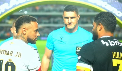 Neymar e Hulk entram em acordo e dispensam rito em Santos x Atlético