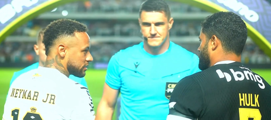 Neymar e Hulk entram em acordo e dispensam rito em Santos x Atlético